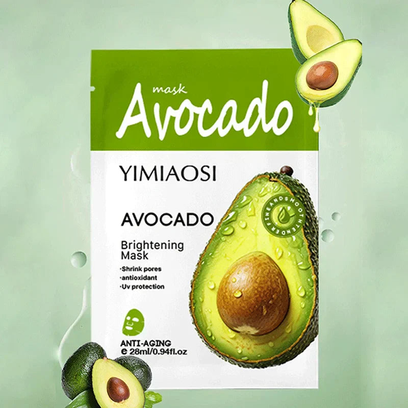 Mascarilla con sabor a fruta, hidratante, humectante y nutritiva para el cuidado de la piel, ilumina suavemente la tez, mascarilla vegetal.