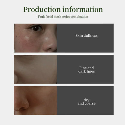 Mascarilla con sabor a fruta, hidratante, humectante y nutritiva para el cuidado de la piel, ilumina suavemente la tez, mascarilla vegetal.