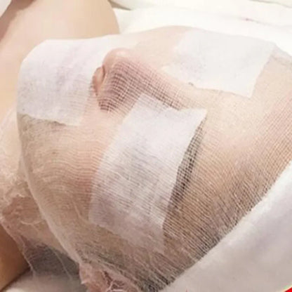 100 piezas de gasa suave para salón de belleza, mascarilla desechable de gasa suave, mascarilla facial especial para el cuidado de la piel.