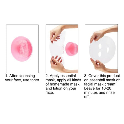 100 mascarillas faciales desechables con película conservante para evitar la evaporación y la retención de humedad, envueltas en papel.