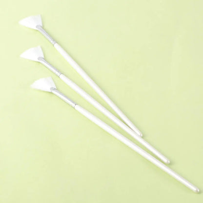3 pinceles para mascarillas de bricolaje, con forma de abanico, para tratamientos faciales, cobertura suave, herramientas de belleza.