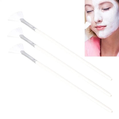 3 pinceles para mascarillas de bricolaje, con forma de abanico, para tratamientos faciales, cobertura suave, herramientas de belleza.